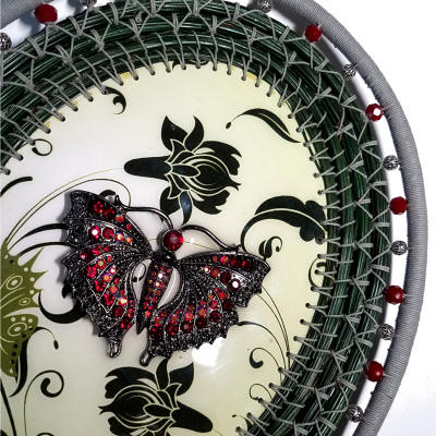 Art Nouveau Butterfly Pine Needle wall Decor